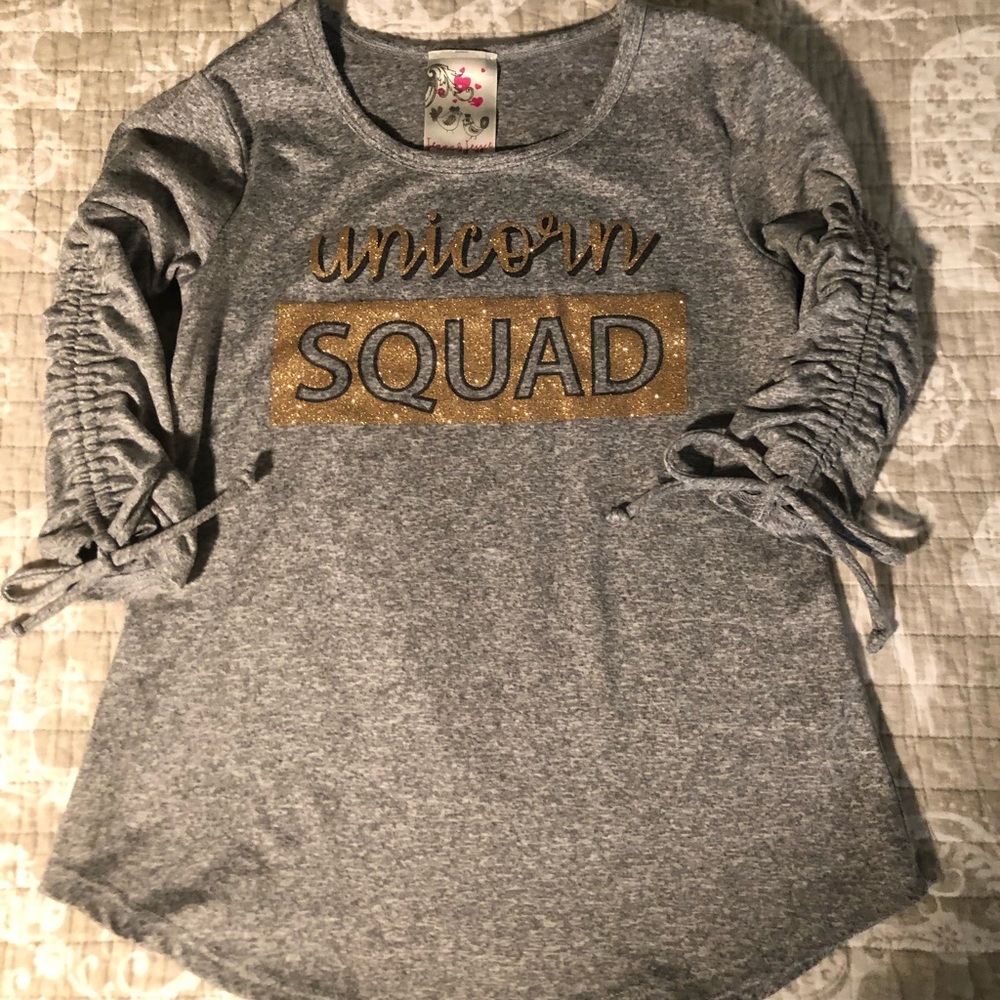 GIRLS FASHION 3/4 SLEEVE TEE, EUC, SZ 7/8